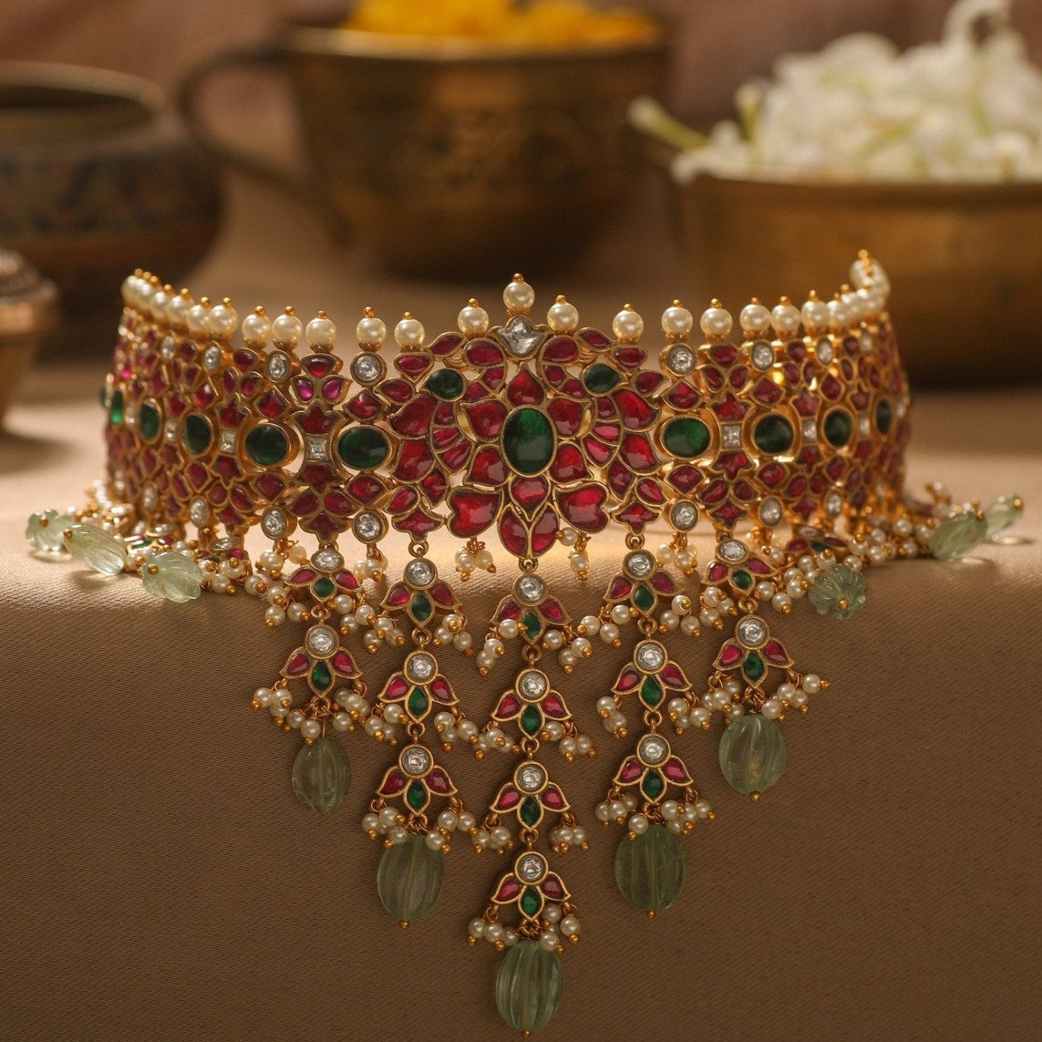 Buy Indian Bridal Choker Necklace Set Online